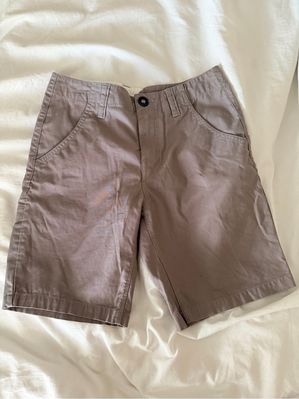 Volcom Men's Taupe Flat-Front Shorts